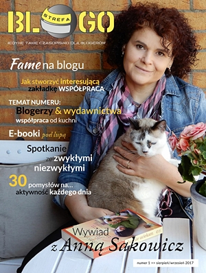 Pierwszy numer "Blogostrefy" z Anną Sakowicz na okładce