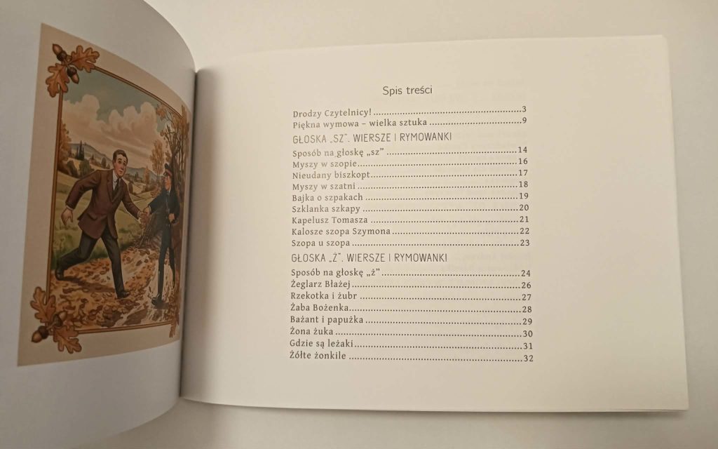 "O czym szumią głoski?", spis treści